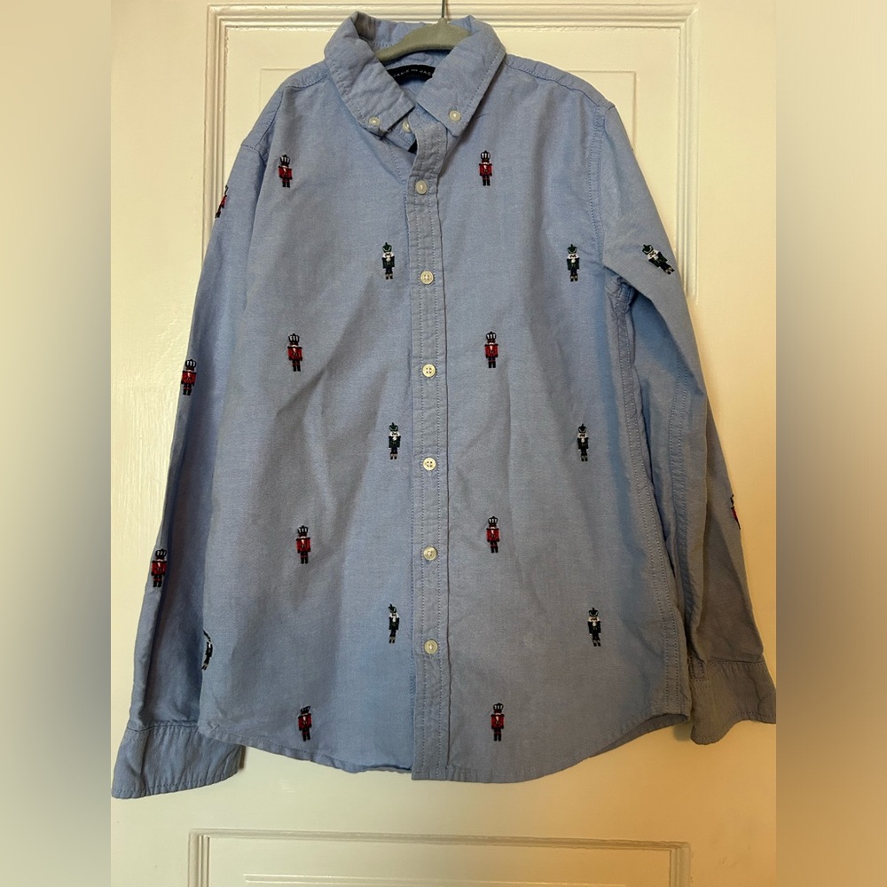 Janie and Jack Boys Holiday Dress Shirt Sz 10